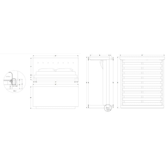 101082 Upholstered Platform Bed