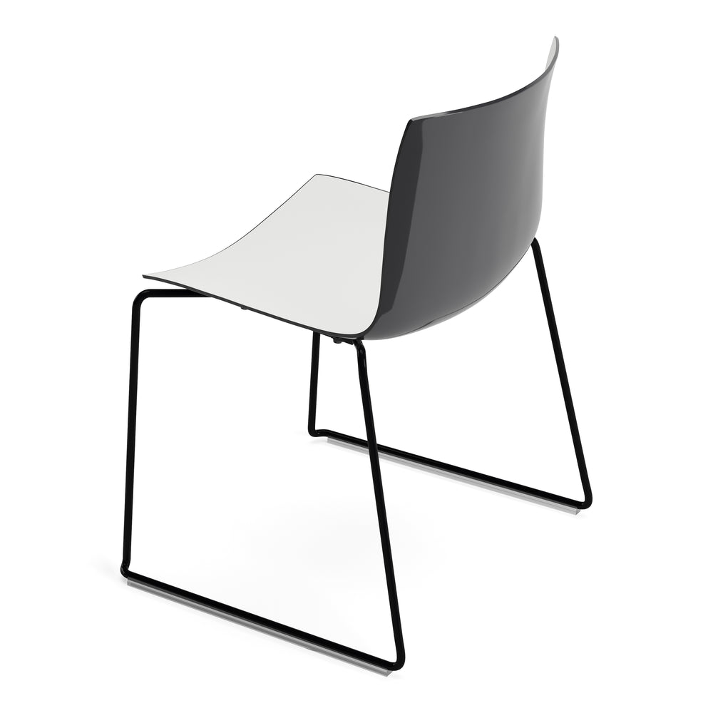 Catifa 46 Dual Color Dining Chair with Sled Base