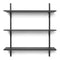 Sector Triple Shelf  option Dark Stained Ash / Black Brass