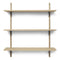 Sector Triple Shelf  option Natural Oak / Black Brass