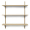 Sector Triple Shelf  option Natural Oak / Brass