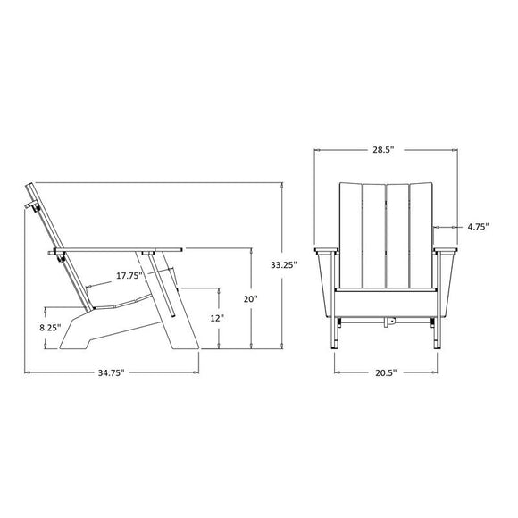 Adirondack Flat Outdoor Chair