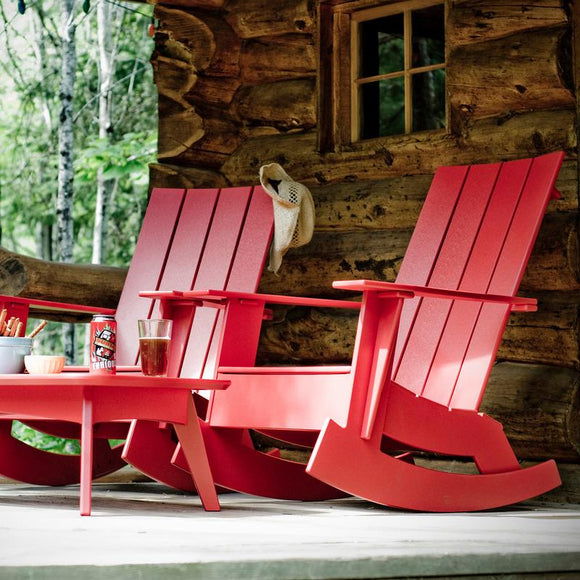Red outdoor hotsell rocking chair