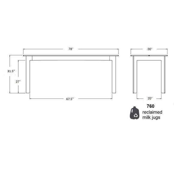 Fresh Air Rectangular Outdoor Dining Table