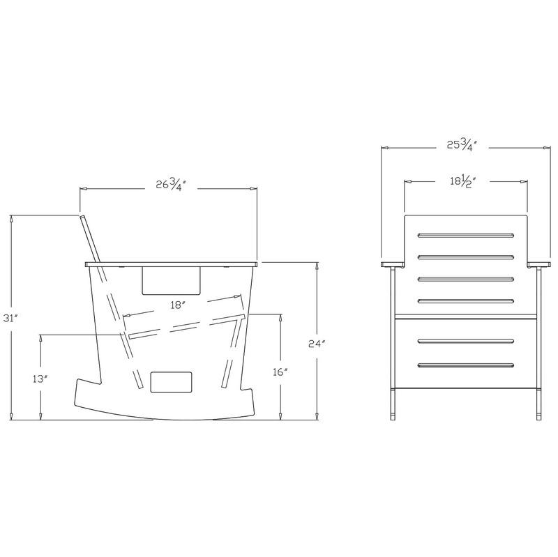 Go Outdoor Club Rocking Chair