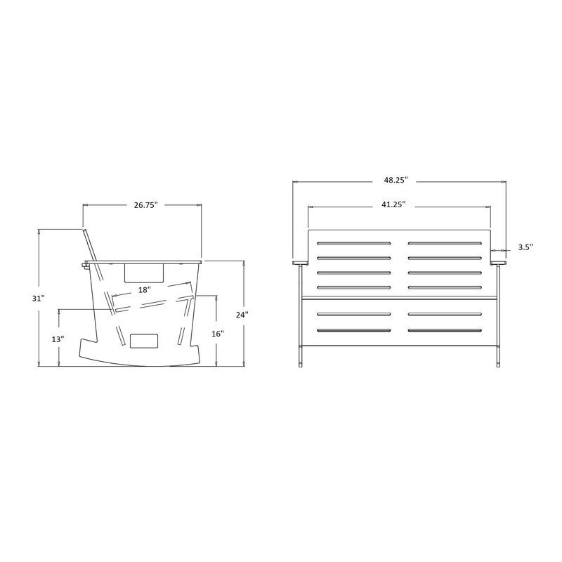 Go Outdoor Loveseat Rocker