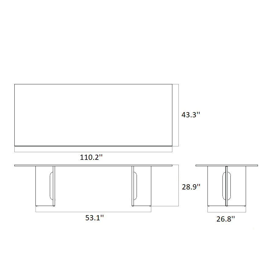Androgyne Rectangular Dining Table