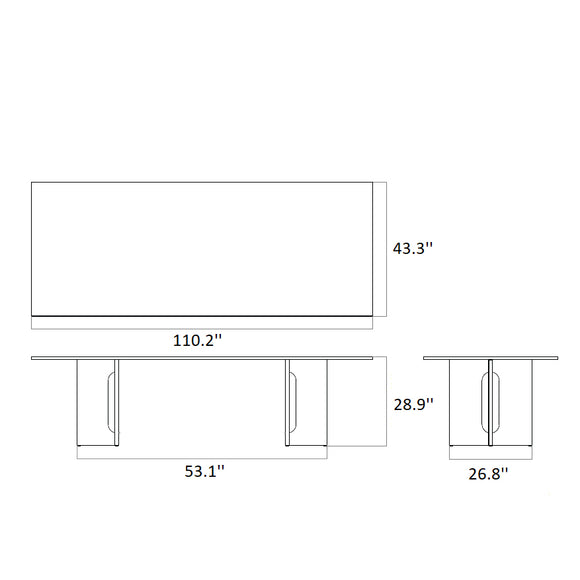 Androgyne Rectangular Dining Table