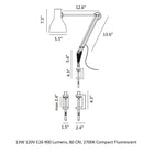 Type 75 Desk Lamp with Clamp