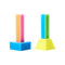 Happiness Candle (Set of 2)  option 1 Blue/Green and 1 Orange/Pink Candle