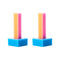 Happiness Candle (Set of 2)  option 2 Happiness Orange/Pink Candles