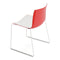 Catifa 46 Dual Color Dining Chair with Sled Base  option V12 White