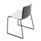 Catifa 46 Dual Color Dining Chair with Sled Base  option PO209 White/Black