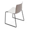 Catifa 46 Dual Color Dining Chair with Sled Base  option PO212 White/Anthracite