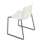 Catifa 46 Dual Color Dining Chair with Sled Base  option PO213 White/Ivory