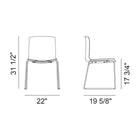 Catifa 46 Dual Color Dining Chair with Sled Base