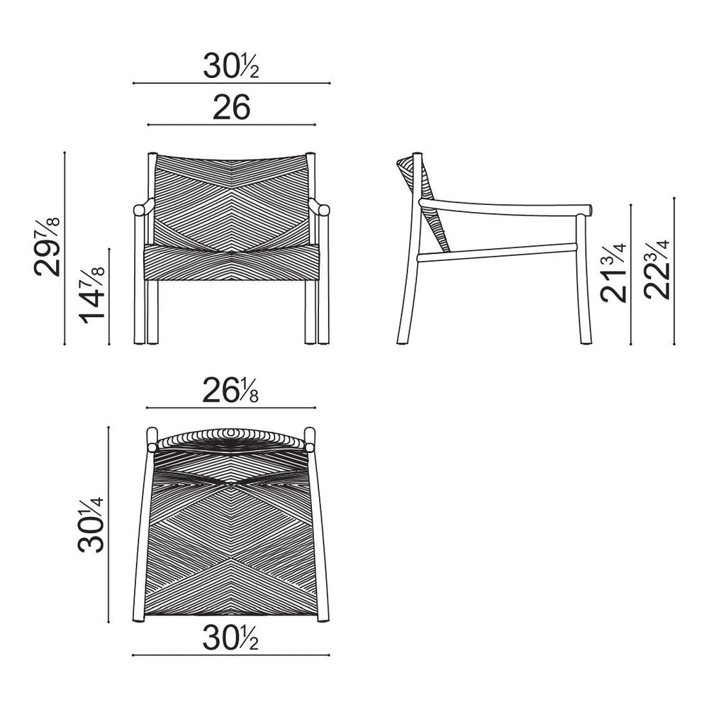 Kata Graphic 3D Knit Lounge Armchair