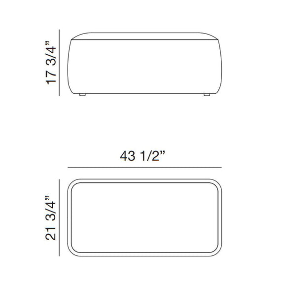 Pix Cubo 2-Seat Ottoman
