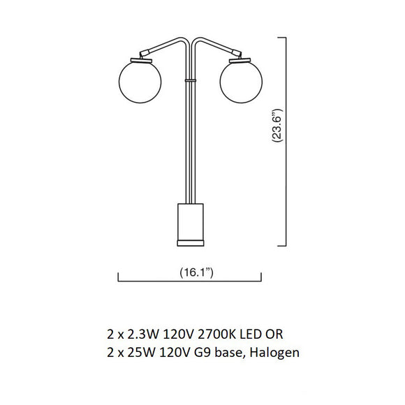 Array Opal Table Lamp