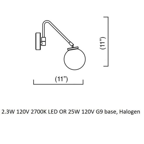 Array Opal Wall Sconce