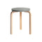 Stool 60  option Natural Lacquered/Grey Lacquered