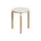Stool 60  option Natural Lacquered/IKI White HPL