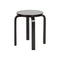 Stool E60  option Black Lacquered/Black Lacquered