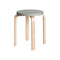 Stool E60  option Natural Lacquered/Grey Lacquered