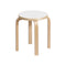 Stool E60  option Natural Lacquered/White HPL