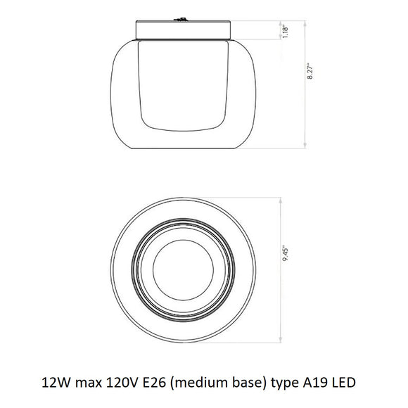 Aquina Semi Flush Mount