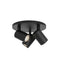 Ascoli Triple Round Semi Flush Mount  option Black