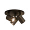 Ascoli Triple Round Semi Flush Mount  option Bronze