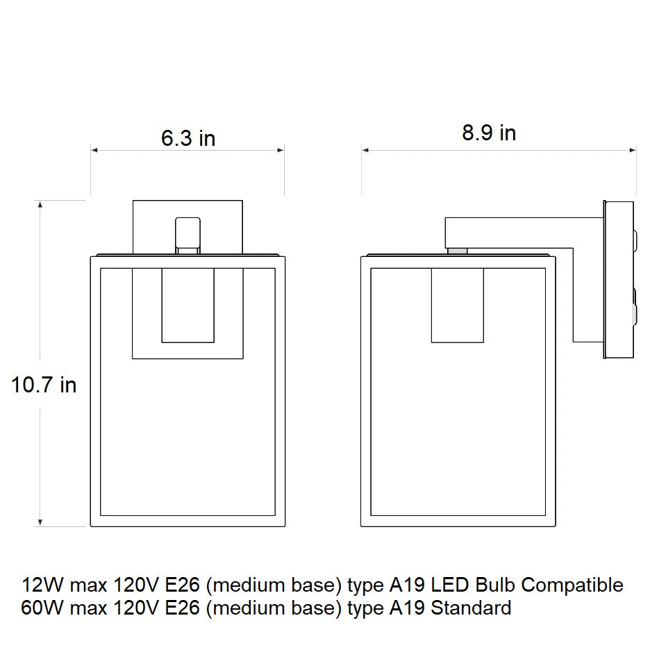 Box Lantern Outdoor Wall Sconce
