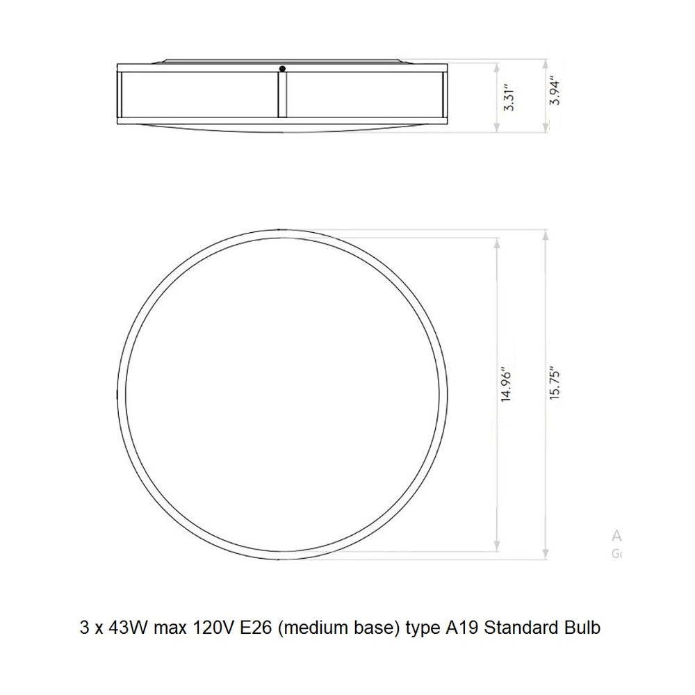 Mashiko Round Flush Mount