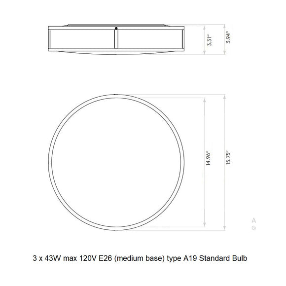 Mashiko Round Flush Mount