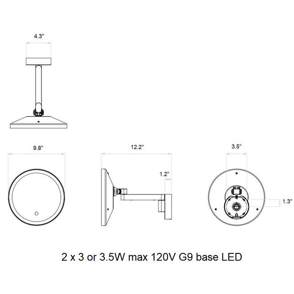 Nagoya Lighted Vanity Mirror