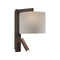 Ravello LED Reader Wall Sconce  option Drum 200 Oyster