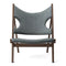 Knitting Lounge Chair  option Dark Stained Oak / 012 - Safire