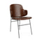 The Penguin Fully Upholstered Dining Chair  option 0329 - Brown Dakar Leather