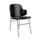 The Penguin Fully Upholstered Dining Chair  option 0842 - Black Dakar Leather