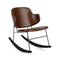 The Penguin Upholstered Rocking Chair  option 0329 - Brown Dakar Leather