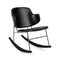 The Penguin Upholstered Rocking Chair  option 0842 - Black Dakar Leather