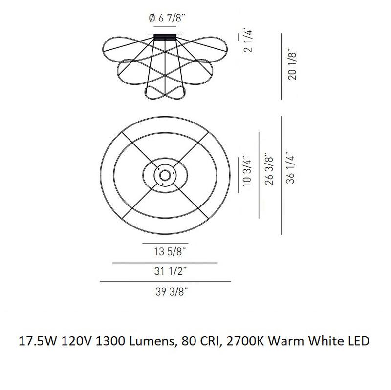 Hoops Semi Flush Mount