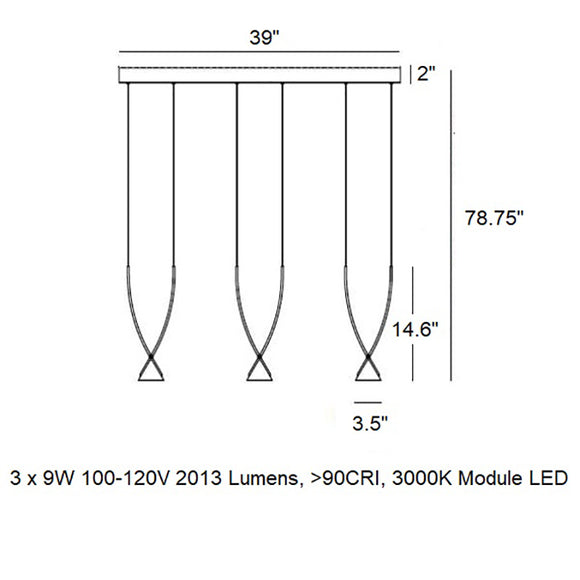 Jewel Linear Pendant Light