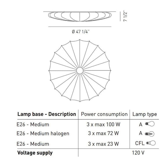 Muse Wall/Ceiling Light