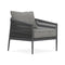 Catalina Club Chair  option Matte Charcoal with Ash Rope / Fog