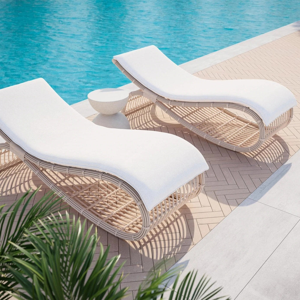 Paloma Wave Outdoor Chaise Lounge