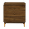 Gelato 3 Drawer Changer Dresser  option Natural Walnut / Gold