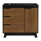 Hudson 3-Drawer Changer Dresser with Changing Tray  option Black/Natural Walnut