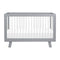 Hudson 3-in-1 Convertible Crib with Conversion Kit  option Grey with White